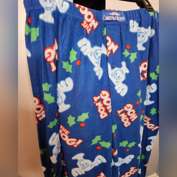 National Lampoon's Christmas Vacation Size Large PJ Pants "Don't Hog The Nog" - Picture 4 of 7